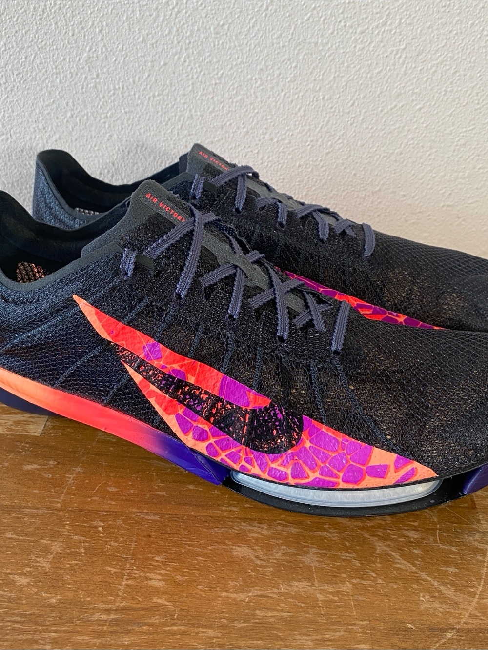 Nike Victory 2 Glam Track Cleat Light Carbon Purple Orange IM9130-001 - Size 12